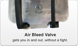 image of air bleed valve on a screen box lid